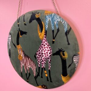 Velvet Giraffe Wall Art